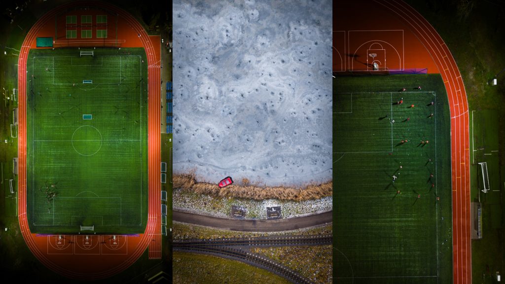 Zdjęcie z powietrza wykonane dronem DJI